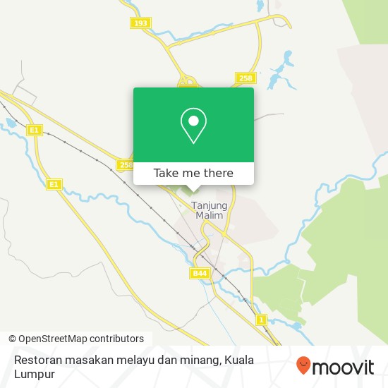 Restoran masakan melayu dan minang map