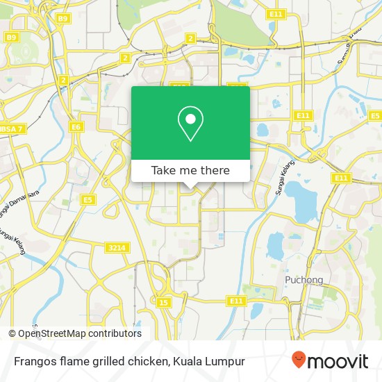 Frangos flame grilled chicken map