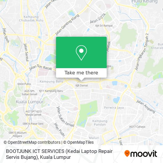 Peta BOOTJUNK ICT SERVICES (Kedai Laptop Repair Servis Bujang)