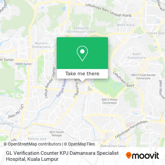 GL Verification Counter KPJ Damansara Specialist Hospital map