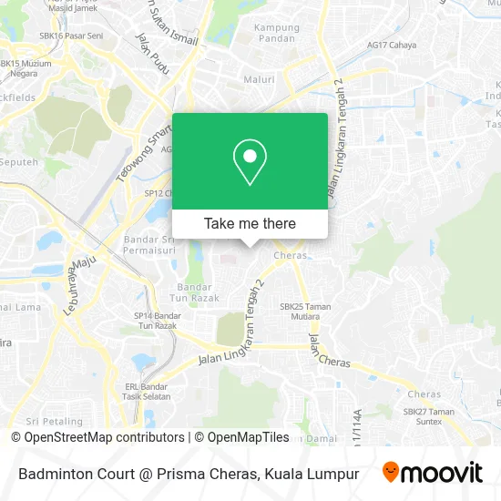 Badminton Court @ Prisma Cheras map