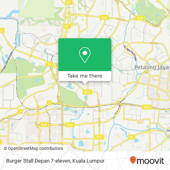 Burger Stall Depan 7-eleven map