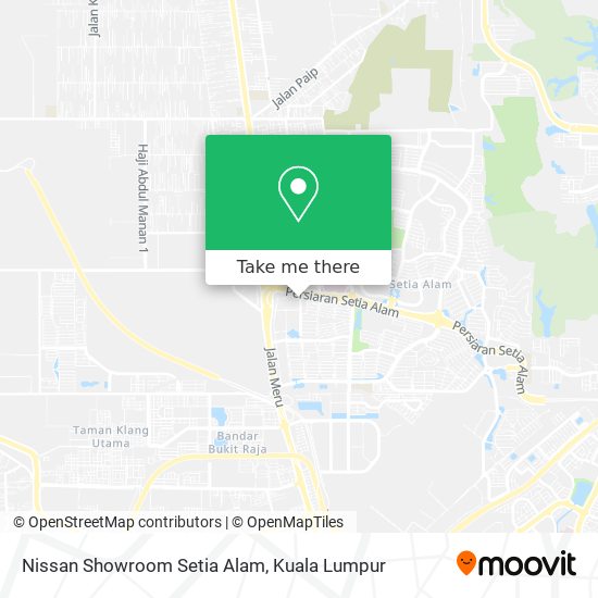 Nissan Showroom Setia Alam map