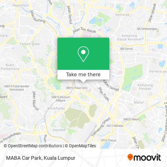 MABA Car Park map