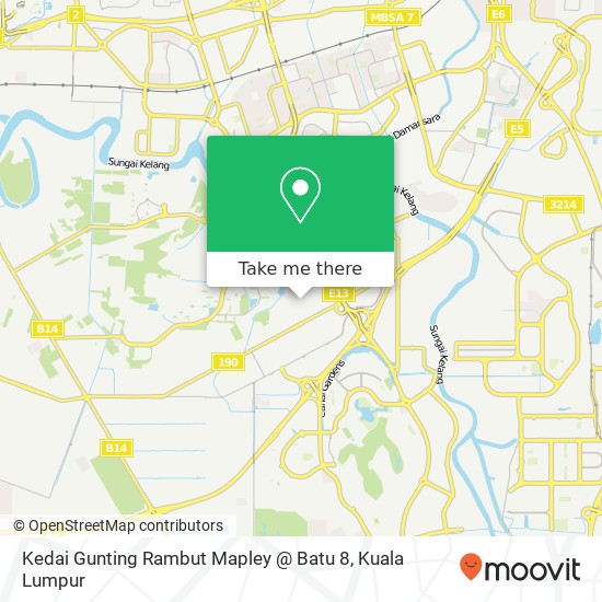 Kedai Gunting Rambut Mapley @ Batu 8 map