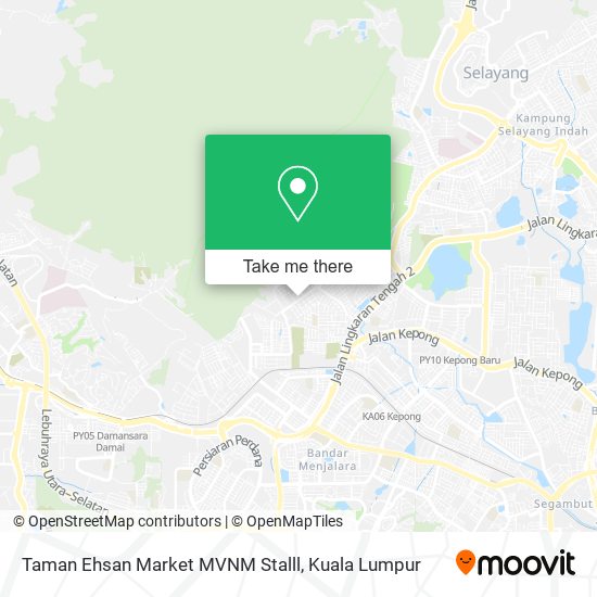 Peta Taman Ehsan Market MVNM Stalll