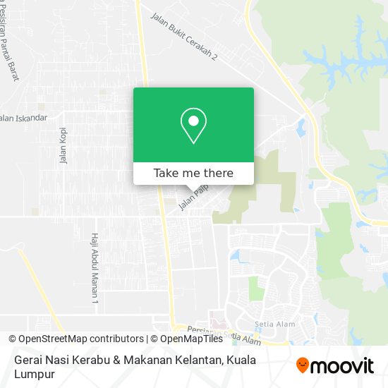 Peta Gerai Nasi Kerabu & Makanan Kelantan