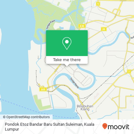 Peta Pondok Etoz Bandar Baru Sultan Suleiman