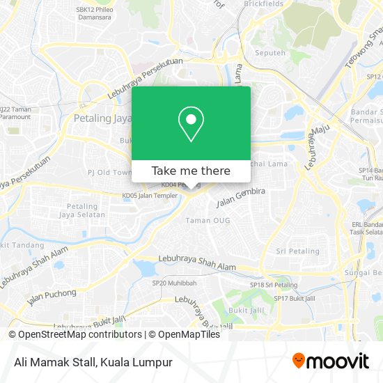 Ali Mamak Stall map