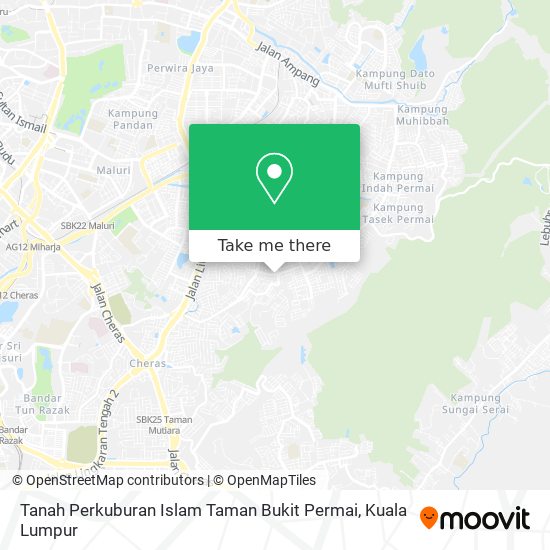 Tanah Perkuburan Islam Taman Bukit Permai map
