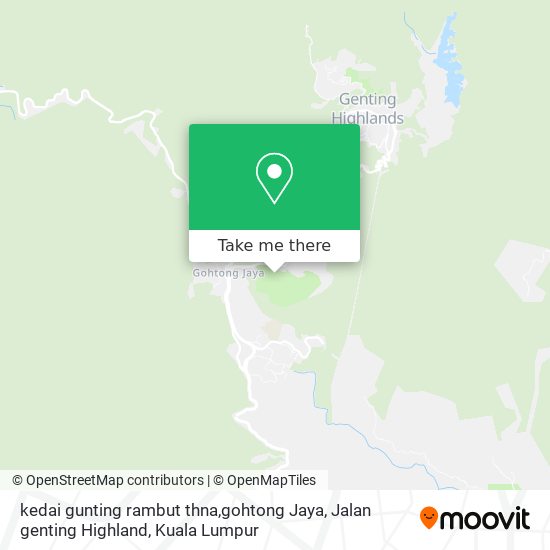 kedai gunting rambut thna,gohtong Jaya, Jalan genting Highland map