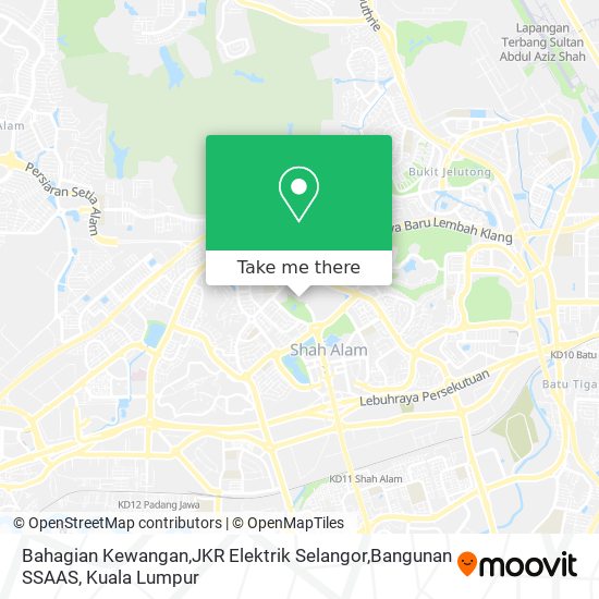 Bahagian Kewangan,JKR Elektrik Selangor,Bangunan SSAAS map