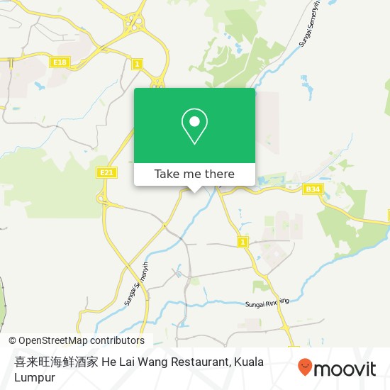 喜来旺海鲜酒家 He Lai Wang Restaurant map
