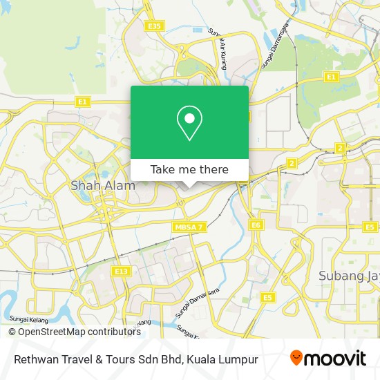 Peta Rethwan Travel & Tours Sdn Bhd