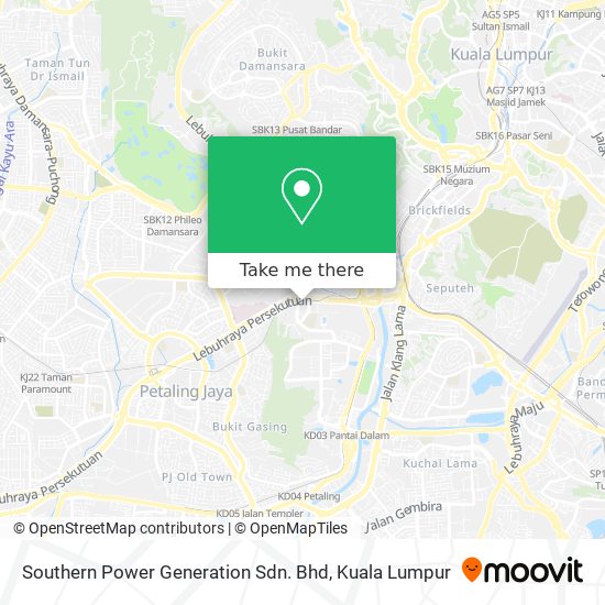 Southern Power Generation Sdn. Bhd map