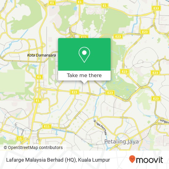 Peta Lafarge Malaysia Berhad (HQ)
