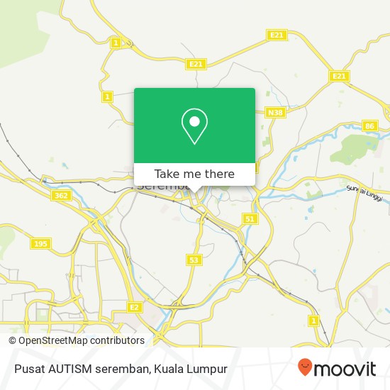 Pusat AUTISM seremban map