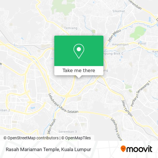Rasah Mariaman Temple map