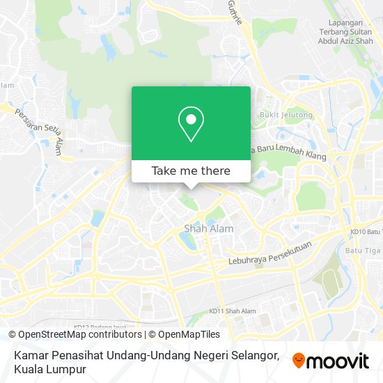 Kamar Penasihat Undang-Undang Negeri Selangor map