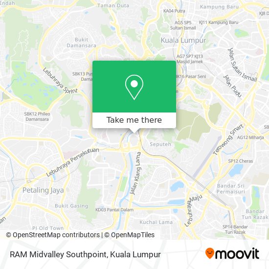 RAM Midvalley Southpoint map