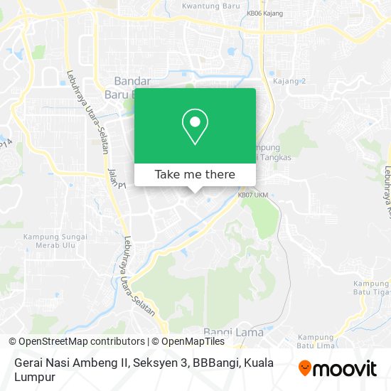 Peta Gerai Nasi Ambeng II, Seksyen 3, BBBangi