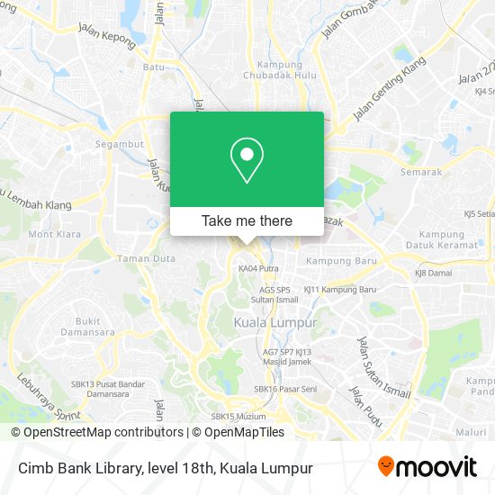 Cimb Bank Library, level 18th map