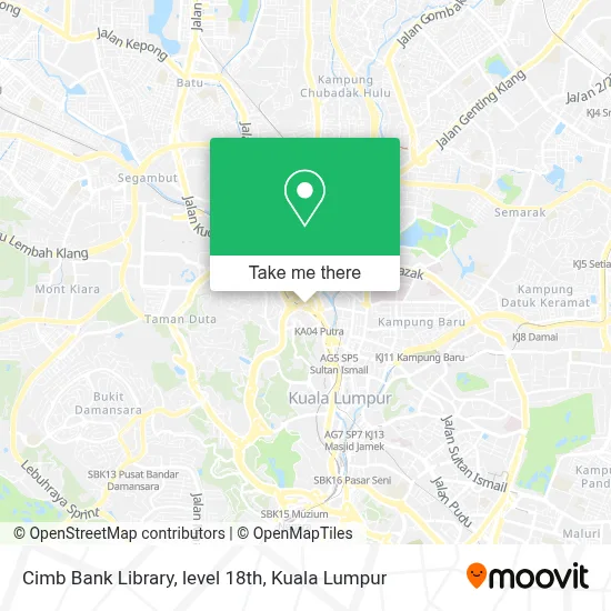 Cimb Bank Library, level 18th map