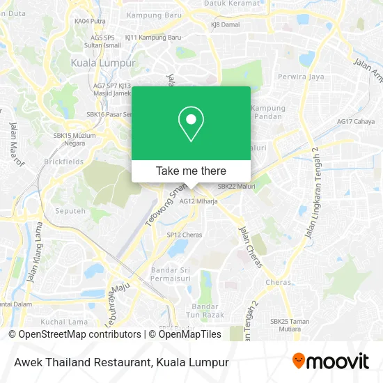 Peta Awek Thailand Restaurant
