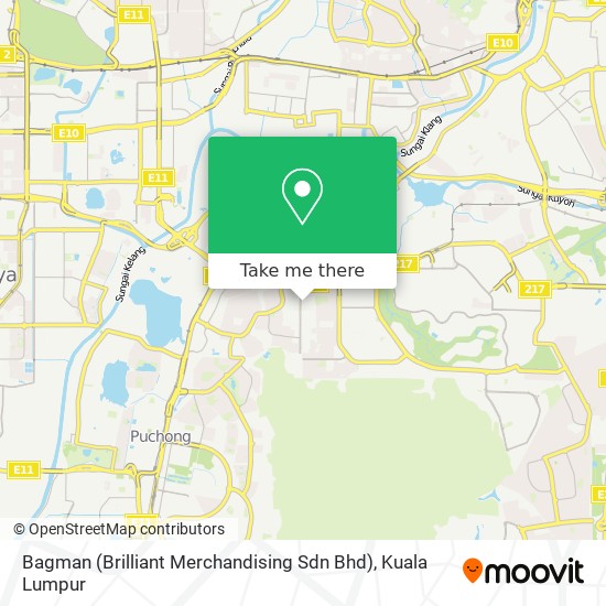 Bagman (Brilliant Merchandising Sdn Bhd) map