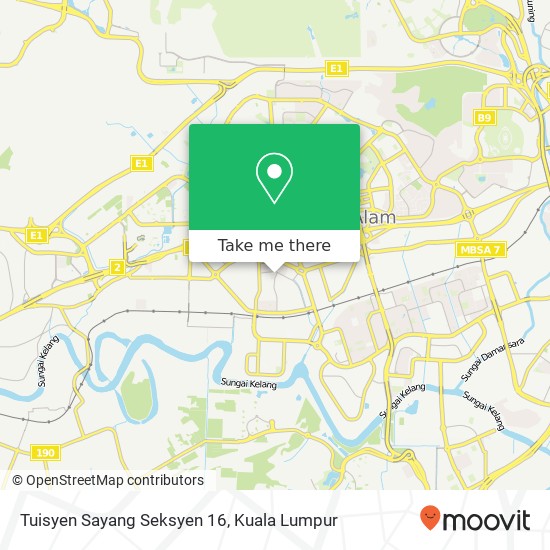 Tuisyen Sayang Seksyen 16 map