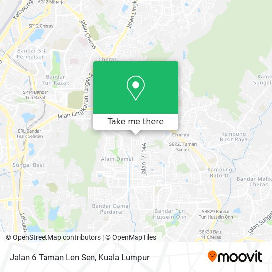 Jalan 6 Taman Len Sen map