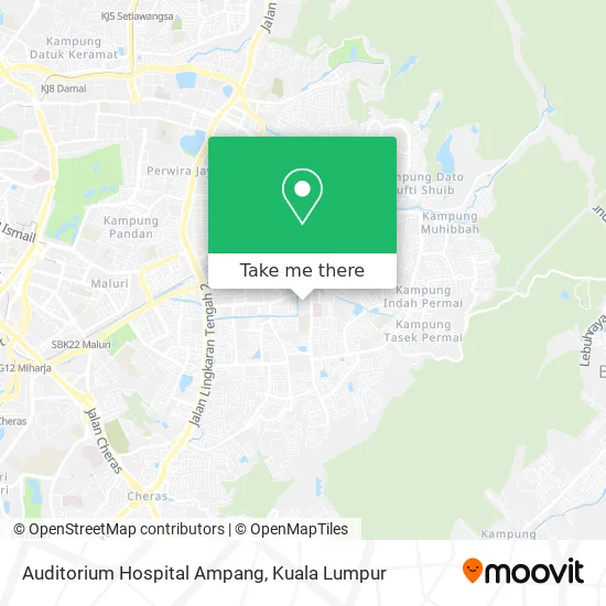 Auditorium Hospital Ampang map