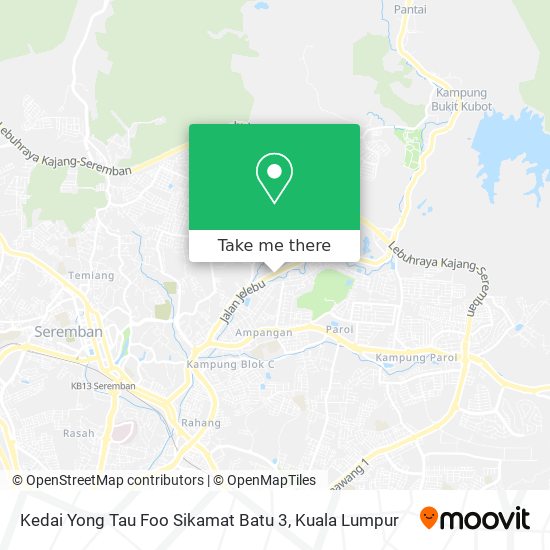 Kedai Yong Tau Foo Sikamat Batu 3 map