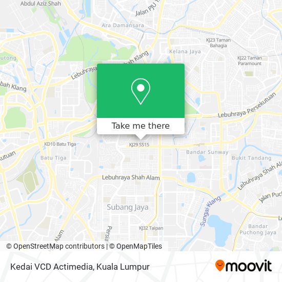 Kedai VCD Actimedia map