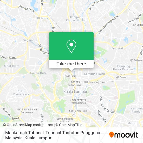 Mahkamah Tribunal, Tribunal Tuntutan Pengguna Malaysia map