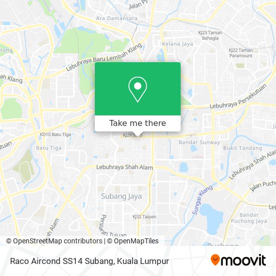 Peta Raco Aircond SS14 Subang