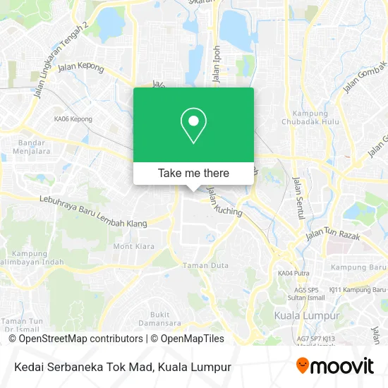 Kedai Serbaneka Tok Mad map