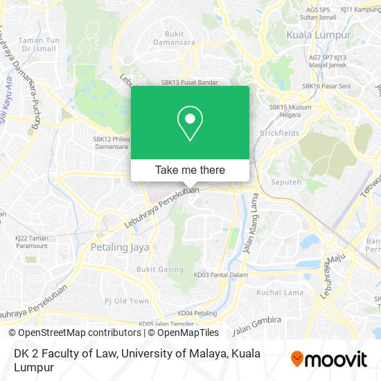 DK 2 Faculty of Law, University of Malaya map