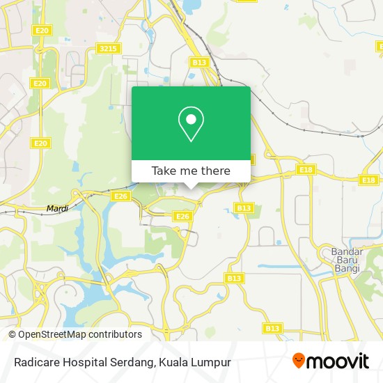 Peta Radicare Hospital Serdang