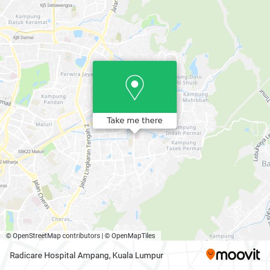 Radicare Hospital Ampang map