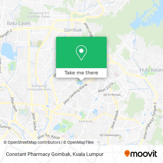 Peta Constant Pharmacy Gombak