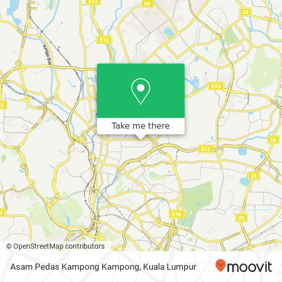 Asam Pedas Kampong Kampong map