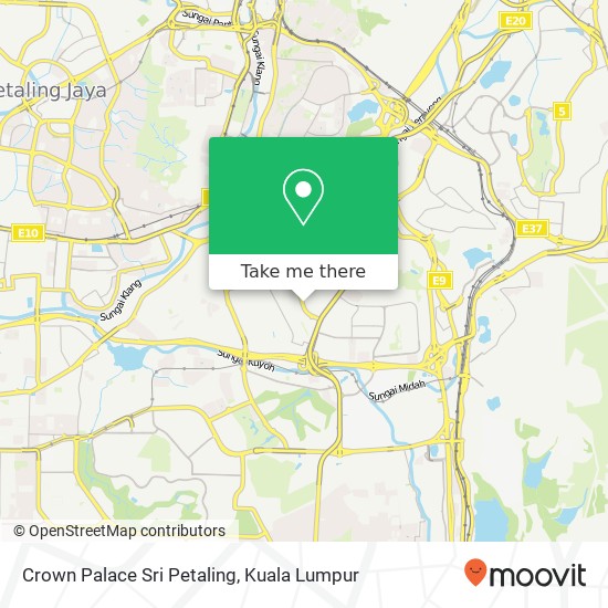 Crown Palace Sri Petaling map