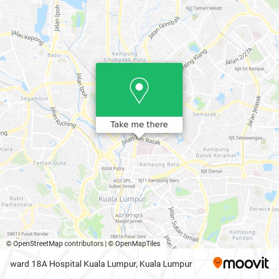 ward 18A Hospital Kuala Lumpur map