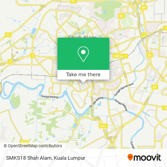 SMKS18 Shah Alam map