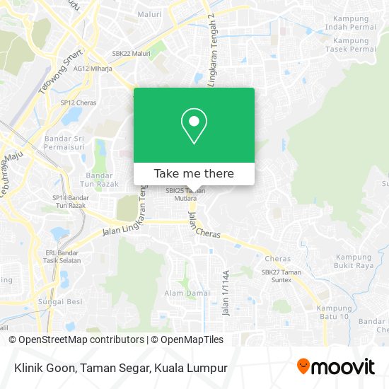 Klinik Goon, Taman Segar map