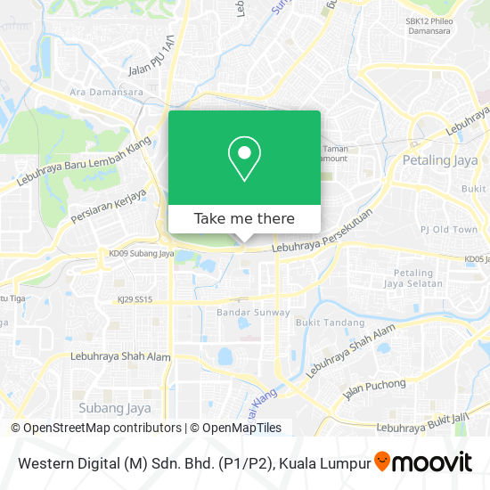 Western Digital (M) Sdn. Bhd. (P1 / P2) map
