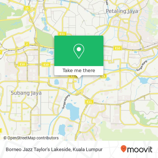 Borneo Jazz Taylor's Lakeside map