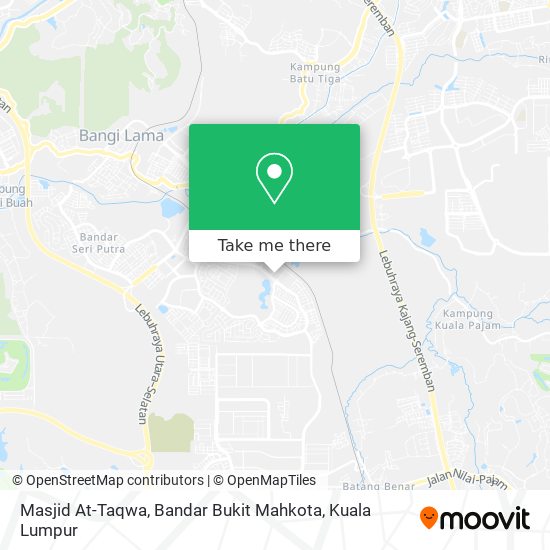 Masjid At-Taqwa, Bandar Bukit Mahkota map