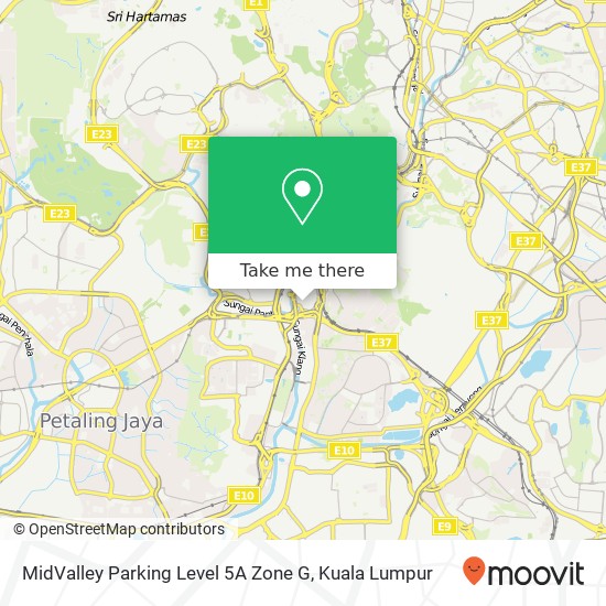 MidValley Parking Level 5A Zone G map